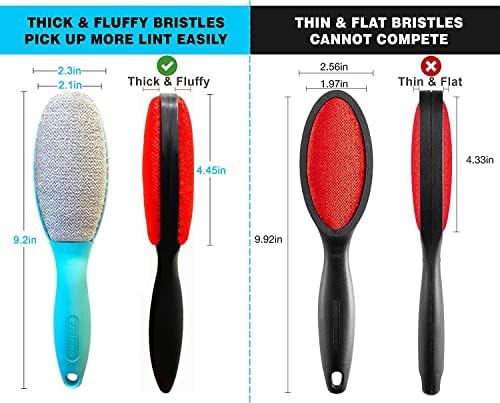ezclean 4Pack 2Colors Lint Brush for Clothes Furniture Couch, Lint Brush Pet Hair Remover for Clothes Brush, Reusable Lint Brushes for Pet Hair,Velvet Brush, Pet Brush, Fabric Brush