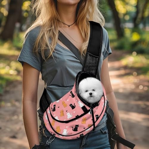 COEQINE Dog Carrier Sling 10-15 Lbs Bag for Small Puppy Pet Cats