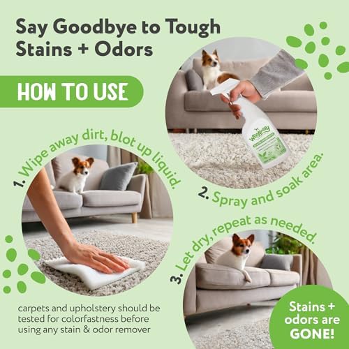 Wee Away® X2 Dog Urine Stain & Odor Remover - Double Strength Enzyme Spot Cleaner for Dog Pee, Marking & Odor Removal, Carpet, Furniture & Bedding, Non-Toxic, 16 oz