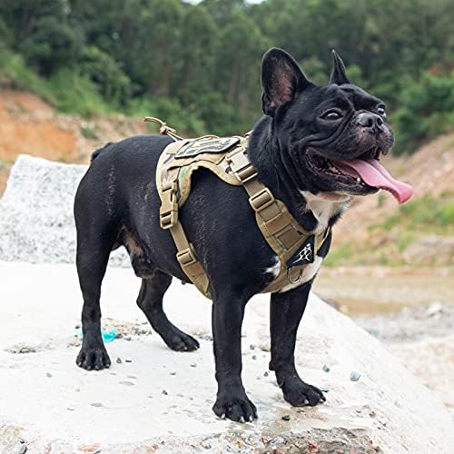 OneTigris Tactical Dog Harness with Handle No-Pull Adjustable for Small Dog
