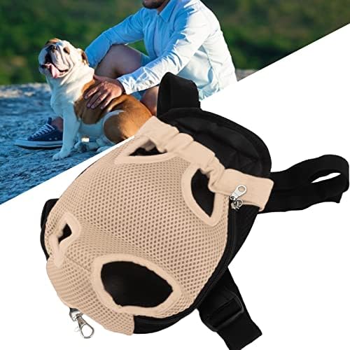 Pet Front Carrier Backpack, Pet Chest Backpack Elastic Opening for Motorcycle for Travel for Bike for Hiking (S)