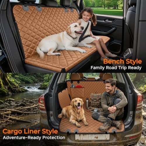 URPOWER Dog Car Seat Cover for Back Seat, Waterproof Hammock for Car & SUV