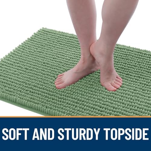 OLANLY Dog Door Mat for Muddy Paws 24x16, Extra Absorbent Chenille Mud Mat