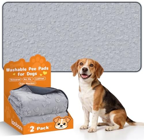 LOOBANI Reusable Pee Pads for Dogs Extra Large,36"x72", Gray