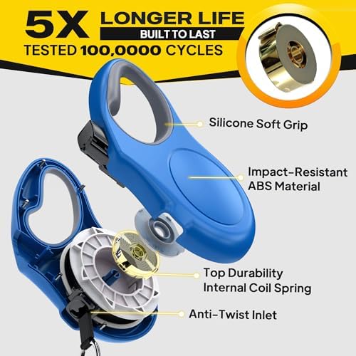Fida Retractable Dog Leash, 16 ft Dog Walking Leash for Small Dogs up to 26lbs, Soft Grip, Tangle Free, Blue
