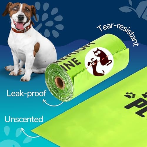 Pet N Pet Poop Bags for Dogs, 360 Count, Unscented, Plant Based Thick