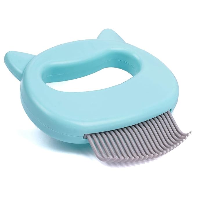 Leo's Paw The Original Pet Hair Removal Massaging Shell Comb | Soft Deshedding Brush Grooming and Shedding Matted Fur Remover Dematting tool for Long and Short Hair Cat Dog Puppy Bunny