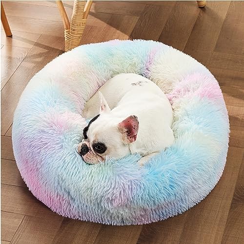 Bedsure Calming Small Dog Bed Donut Washable Cat＆Puppy Bed,23 inches