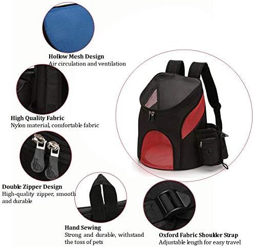 ETOPARS Pet Carrier Backpacks, Bag Carrier Pet Outdoor Backpack, Dog Travel Bag for Walking Hiking Bike and Motorcycle