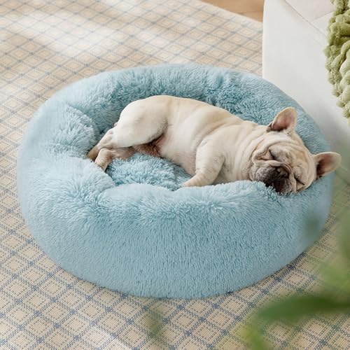 Bedsure Calming Dog Bed Medium Size Dog Donut Washable Pet Bed,30ins