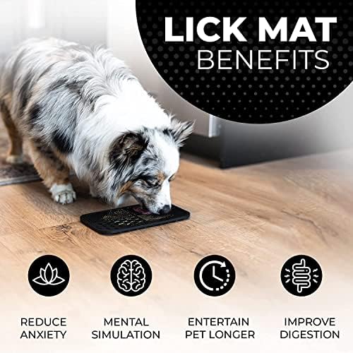 Pup Culture Dog Lick Mat for Dogs (2 Pack), Feeding Pad for Anxious Pets Plus 4 Different Puzzles for Mental Stimulation for Dogs - Supports Mental, Dental, and Digestive Health - Heavy Duty