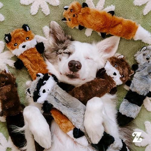 ZippyPaws Skinny Peltz No Stuffing Dog Toy Pack to Keep Them Busy - 11"