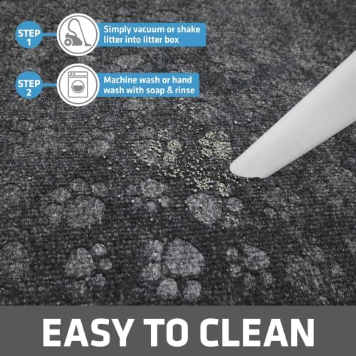 Drymate Cat Litter Box Mat, Litter Trapping Mat, Black, 28x34 XL