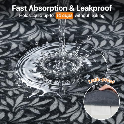 LOOBANI 2 Pack Extra Large Washable Pee Pads for Dogs 72"x72", Dark Gray