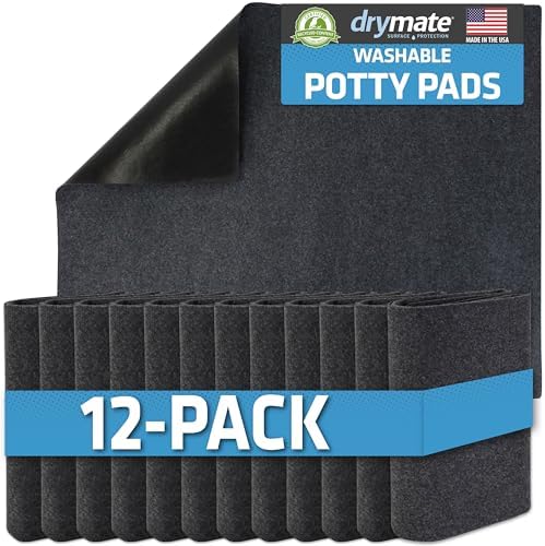 Drymate 12-Pack Washable Pee Pads for Dogs, 29x36, Reusable Puppy Pads