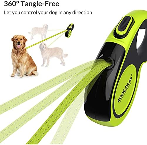 Retractable Dog Leash 360°Tangle-Free 16ft Heavy Duty Pet Walking Leash