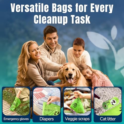 Pet N Pet Poop Bags for Dogs, 360 Count, Unscented, Plant Based Thick
