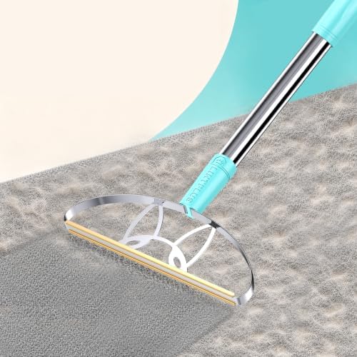 63‘’Ultra Long Heavy Duty Carpet Rake - Efficient Pet Hair Remover for Carpets, Rugs & Furniture, Deep Cleaning Carpet Scraper, Durable Home Use Tool by LINTPLUS
