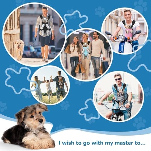YUDODO Pet Dog Carrier Backpack Adjustable Front Carrier for Small Dog Cat