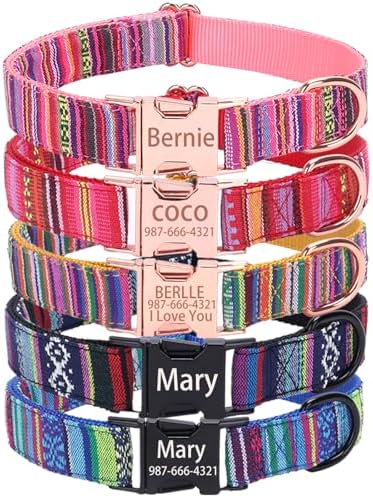 Personalized Bohemian Dog Collar