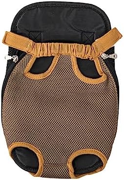 Leconpet Pet Carrier Backpack, Legs Out Adjustable Pet Front Cat Dog Carrier Backpack, Easy-Fit Dog Travel Backpack Carrier for Hiking Camping for Small Medium Puppies Cats (L, Coffee Gold)
