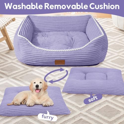 Zerbuger 25in Violet Rectangle Cat Dog Bed Machine Washable Sleeping Sofa