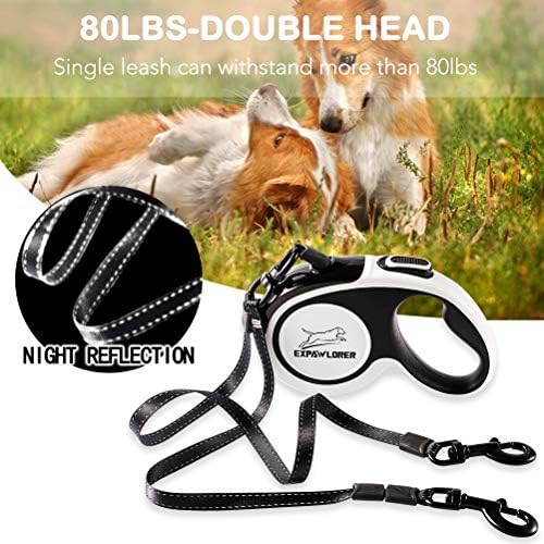 EXPAWLORER Dual Retractable Dog Leash