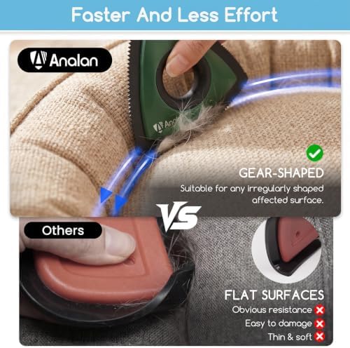 Analan Mini Pet Hair Remover for Car Detailing Dog Hair Tool Brush(Green)