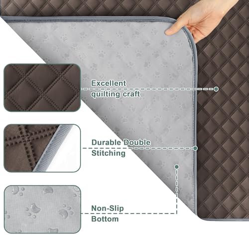 Eterish Washable Pee Pads for Dogs Extra Large 48'' x 60'' 2 Pack
