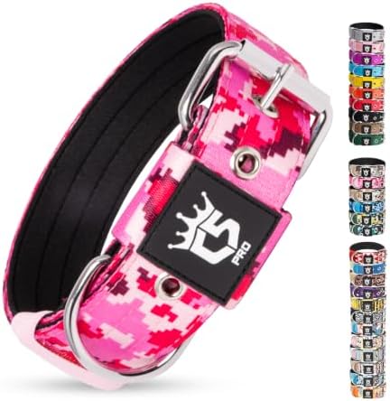 TSPRO Heavy Duty Thick Dog Collar with Metal Buckle for Large Dogs