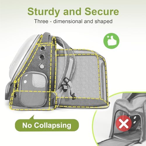 Cawypety Expandable Cat Backpack Large Space Cat Bubble Backpack Carrier