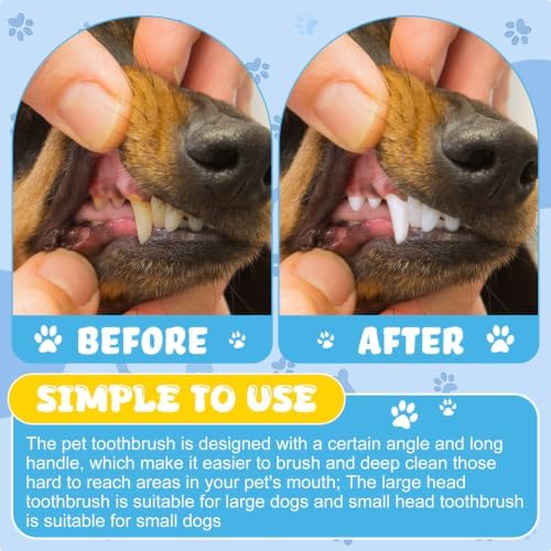 Nuenen 150 Pcs Finger Dog Toothbrushes, Soft-Bristle Pet Dental Brushes