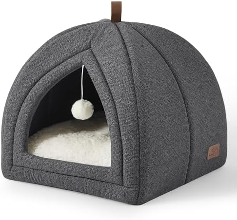 Bedsure 2in1 Cat Beds for Indoor Cats Cave for Kitten with Washable Pillow