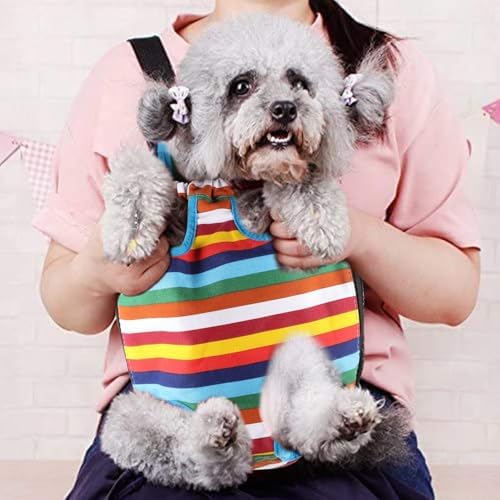 Luxshiny Pet Carrier Backpack Front Chest Mesh Puppy Dog Carrier Breathable Travel Bag for Small Cats and Dogs Outdoor Hiking Camping