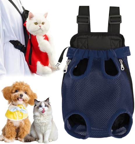 Celery Pets Pet Travel Leg-Out Backpack for Cats, Celery Pets Cat Carrier, Dog Carriers for Small Dogs Pet Backpack Carriers for Travel Hiking Cycling (Navy,X-Large)