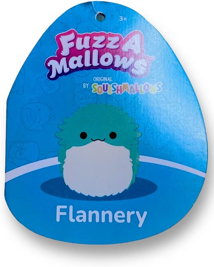 Squishmallow Official Kellytoy Plush Scaley Squad Frogs Lizards Snakes Squishy Soft Plush Toy Animals (Teal/White Fluffy, Flannery Bearded Dragon, 12 Inch)