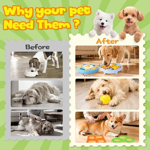 Forfon Slow Feeding Enrichment Set with Lick Mat & Puzzle Toy