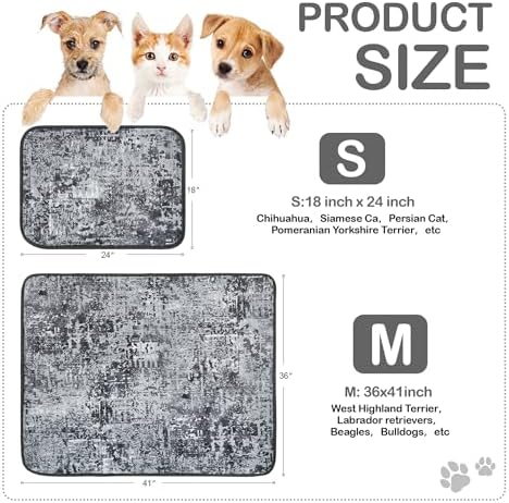 Qeils Washable Pee Pads for Dogs, Reusable Puppy Pads 18"x 24" 2 Pack