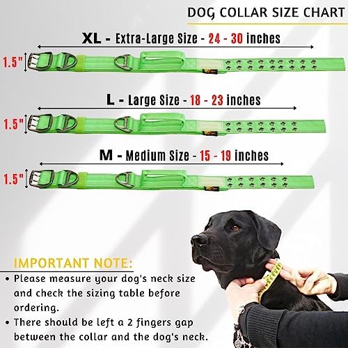 ADITYNA Heavy Duty Dog Collar for Large Dogs with Traffic Handle