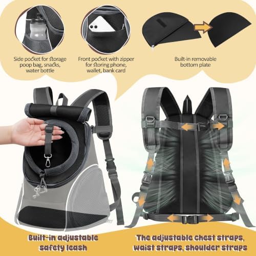 WOYYHO Pet Dog Carrier Backpack with Windows Ventilated Dog Backpack