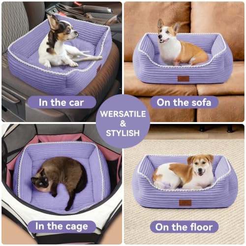 Zerbuger 25in Violet Rectangle Cat Dog Bed Machine Washable Sleeping Sofa