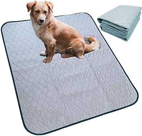 Jalousie 2 Pack 36" x 42" Reusable Dog Whelping Pad/Mat - Reusable Dog Pee Pad - Quilted Fast Absorbing Dog Training Pad Waterproof Puppy Training Pad Dog Housebreaking Absorption Pads