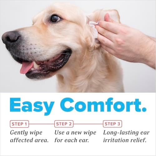 Oxymed Soothing Ear Wipes for Dogs & Cats, Anti-Itch Relief, 50 Count