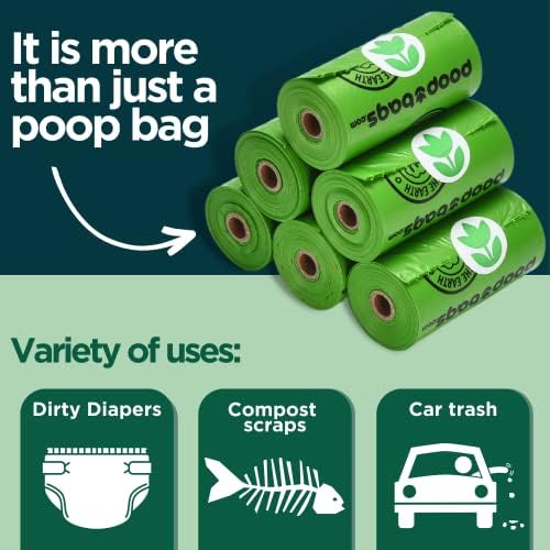 The Original Poop Bags® Countdown Rolls, Dog Poop Bags, 960 Counts Dog Bags, 38% Plant Based & 62% PE Dog Bag, Poop Bag, 9x13 Inches Doggy Poop Bags, Unscented Dog Waste Bags