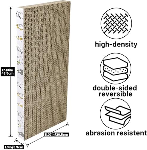 PatiencET Cardboard Cat Scratcher 5 Pack, Cat Scratching Board with Catnips