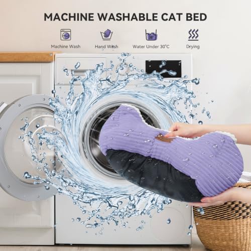 Zerbuger 20in Violet Rectangle Cat Dog Bed Machine Washable Sleeping Sofa