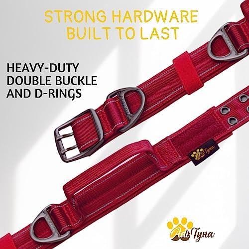 ADITYNA Heavy Duty Dog Collar for Medium Dogs with Traffic Handle
