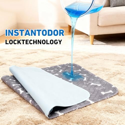 Puppy Pads with Pheromones,Washable Puppy Pee Pads for Dogs,Reusable Puppy Pads Washable for Dogs & Cats, Washable,Durable Leak-Proof & Anti-Slip Pet Training Pads for Home & Trave(Brown-1+Brown-2,L)