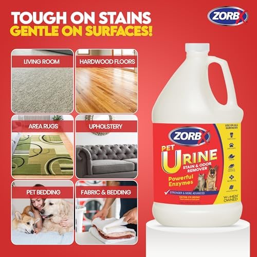 ZORBX Powerful Enzyme Pet Urine Stain & Odor Remover 128 Oz