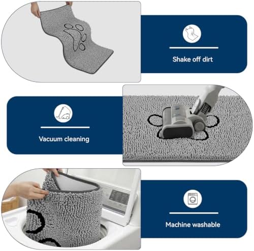 Bcoimo Super Absorbent Dog Door Mat, 30"*20" Anti Slip Mat for Muddy Paws